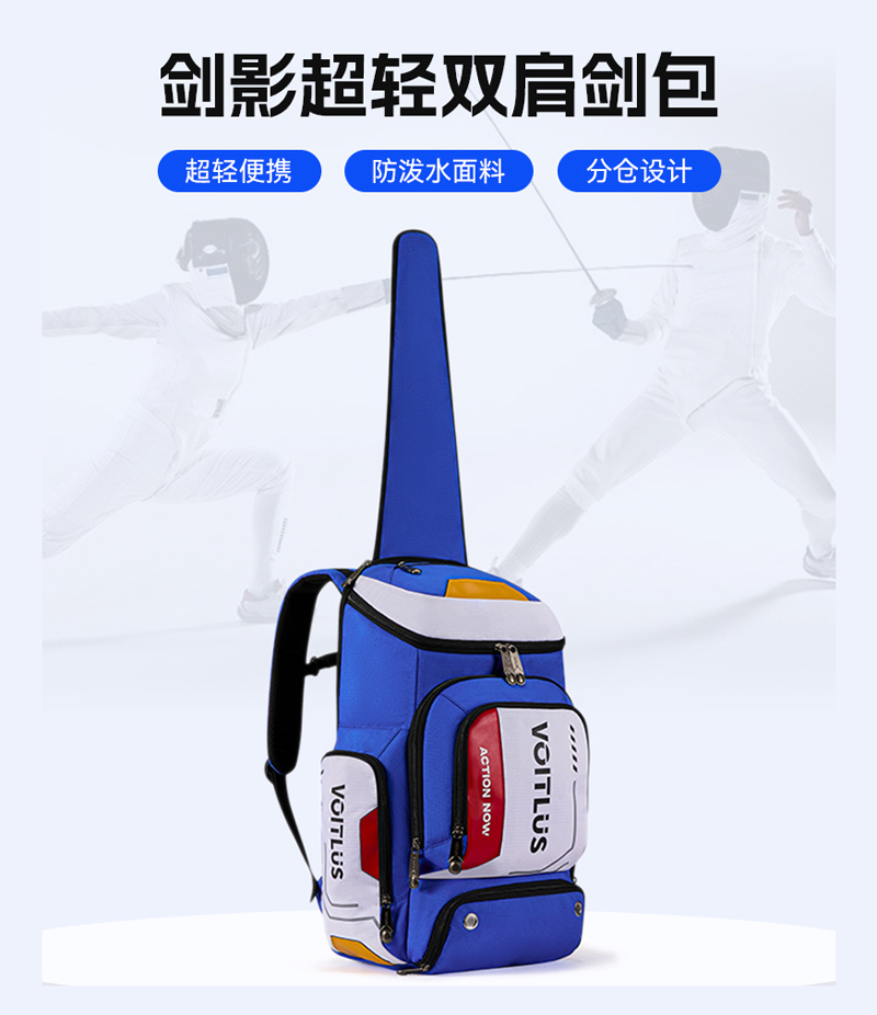 Detachable wheeled Bag Blue